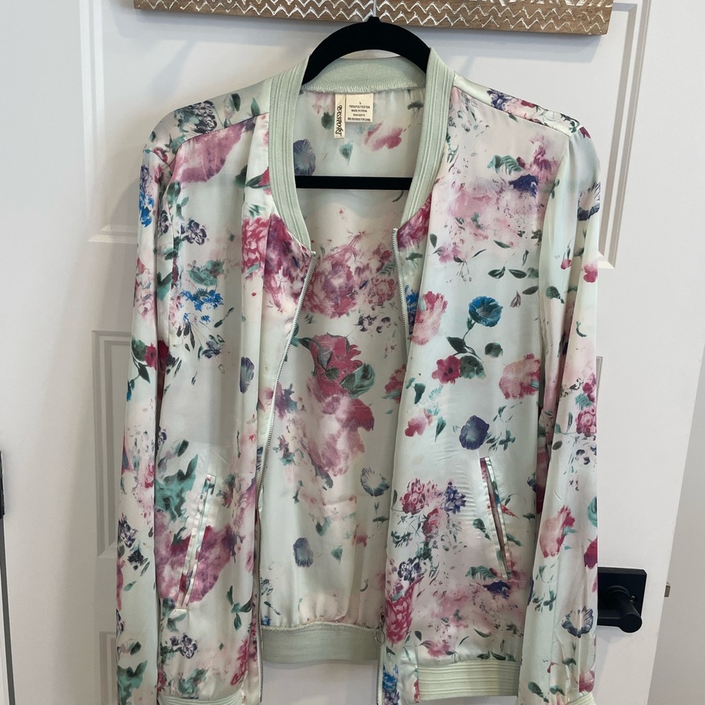 Floral Bomber Jacket